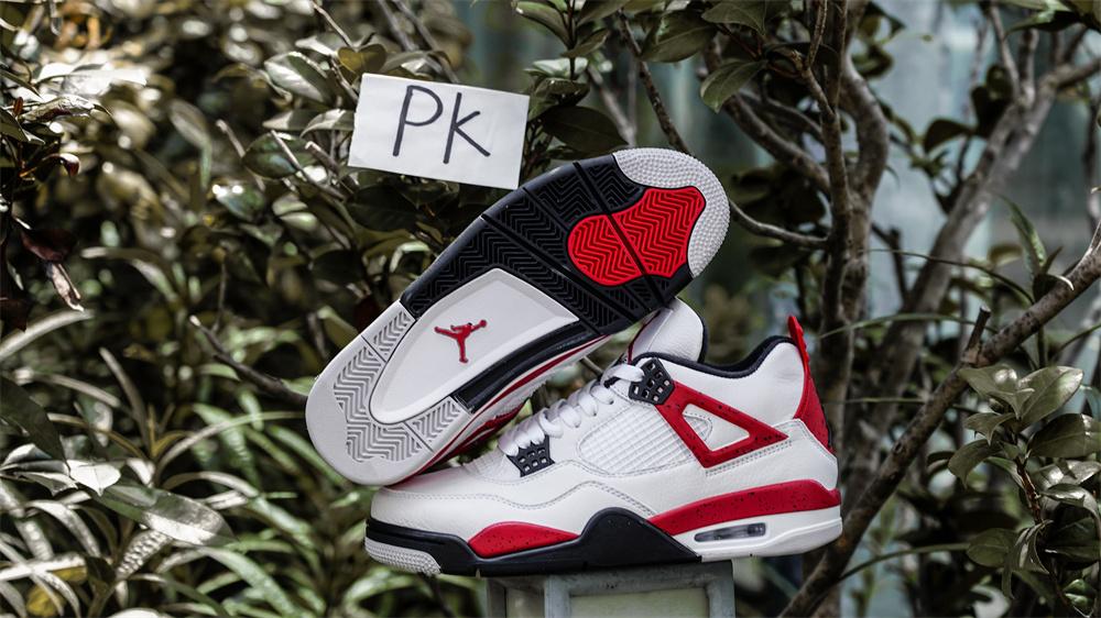 PK GOD Jordan 4 Retro Red Cement RETAIL MATERIALS READY TO SHIP